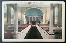 Vintage Postcard 1915-30 Congregation Church, Williams College, Williamstown MA picture