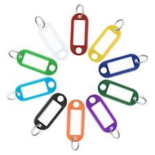 Uniclife Tough Plastic Key Tags with Split Ring Label Window, Assorted 40 Pack picture