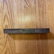 Vintage Antique Collectable Stanley No. 102 Wooden Level Brass Tool  12” picture