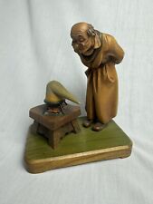 Anri The Alchemist or Chemist Wood Carved Figurine from a Carl Spitzweg Scene picture