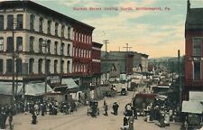 WILLIAMSPORT PA - Market Street Looking North Postcard - 1912 picture
