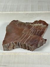 Red Marbled Rock Stone Polished Rough Edge picture