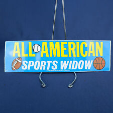 Vtg 1988 American Sports Widow Car Bumper Sticker American Gag Bag Atlanta GA picture