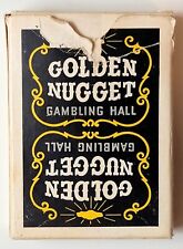 Golden Nugget Casino 1970's Las Vegas Nevada Black & Gold Playing Card Deck NV picture
