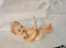 VINTAGE  NAPCO BABY WITH BOOK AND PIPE FIGURINE - TOO CUTE picture