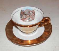 Vintage Bavarian Germany Gold Gilded Porcelain Demitasse Teacup & Saucer picture