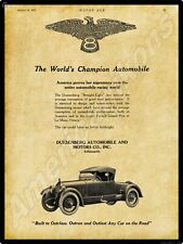1921 Duesenberg Automobiles New Metal Sign: Straight Eight Model, Indianapolis picture