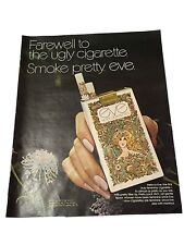 Print Ad Life Magazine Eve Filtered Cigarette June 1971 Farewell To Ugly Smoke picture