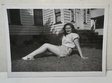 Curvy Sexy Pretty Young Women Leggy 1940s Vintage Photograph Estate Find 3”x 2.5 picture