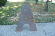 RUSTIC INDUSTRIAL LARGE METAL LETTER A SIGN 36