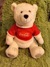 Vintage Coca-Cola Bear Wearing Red And White Sweater picture