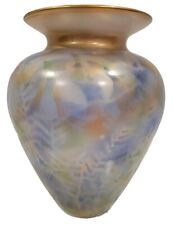 Glass Art Vase Signed KC  8 1/2
