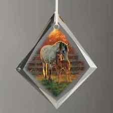 Quiet Time - Horses Glass Ornament by Chris Cummings for Wild Wings picture