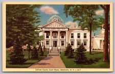 Sullivan County Court House Monticello New York Government Building UNP Postcard picture