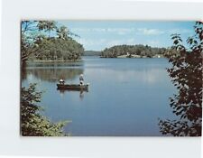 Postcard Two Man Fishing Greetings from Butternut Wisconsin USA picture