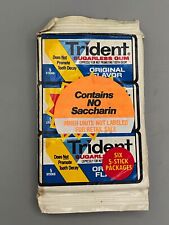 Trident VINTAGE OLD STOCK Original Flavor Chewing Gum SIX 5-Stick Packages picture