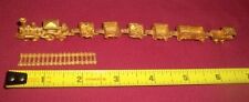 Miniature Gold Plated Metal Locomotive Steam Engine Train Cars, Track Railroad picture