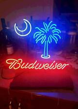 South Carolina Palmetto Tree Moon Beer Neon Lamp Light Sign Display Club 20