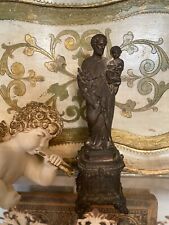 Antique Religious Saint Joseph And Baby Jesus Metal Spelter? Statue Very Ornate picture