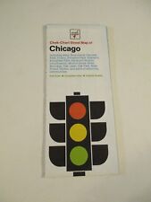 1970's Gousha Chek Chart Chicago Illinois Street Road Map~Item 125 picture