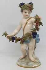 Meissen Putto with garland of grapes Porcelain figurine A69 19th c. [AH1182] picture