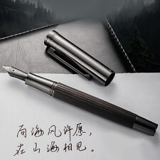 Hongdian 1866 Wood Fountain Pen #35 EF/F Metal Retro Writing Office Gift Pen picture