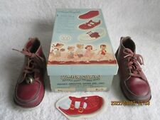 JUMPING-JACKS Baby Shoes Vintage Brown Leather Used in Box picture