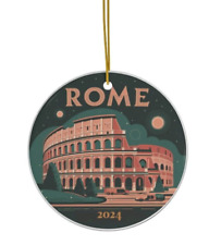 Rome Coliseum DOUBLE SIDE Porcelain Christmas Ornament Colosseum Italy Souvenir picture