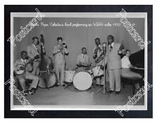 Historic Oscar Papa Celestin's band  on WDSU radio 1950 Jazz Postcard picture