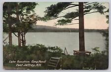 East Jaffrey New Hampshire, Lake Sunshine Long Pond Scenic View Vintage Postcard picture