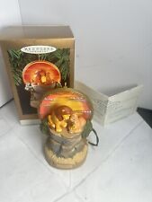 Vintage Hallmark Lion King Simba & Mufasa Light Up Musical Ornament- 1994NIB picture