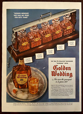 1941 GOLDEN WEDDING Whiskey Vintage Print Ad Bourbon Rye 5 Aged Whiskies picture