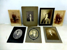 Antique Late 1800's Men Cabinet Cards Photographs LOT OF 7 picture