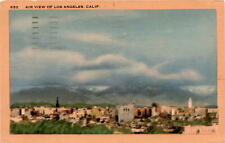 Los Angeles, California, aerial view, picturesque mountains, colorful Postcard picture