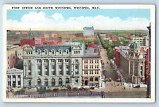 Winnipeg Manitoba Canada Postcard Post Office and South Winnipeg c1920's picture