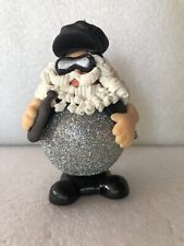 Born to be Wild Santa Claus Ornament Biker Tattoo Shades Beer Figurine picture