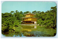 c1960's Golden Pavilion (Kinkakuji) Kyoto Destroyed By Fire in 1950 Postcard picture