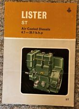 LA154 Lister Diesel Engine Type ST ST1 ST2 ST3 Air Cooled Sales Brochure picture