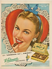 1945 Whitman's Chocolates Valentine's Day, Libby's Tomato Juice Double Sided Ad picture