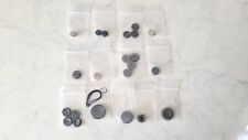 Vintage 22 Gray  shank, 4 hole, 2 hole  Plastic Sewing Button 1930-1980s picture