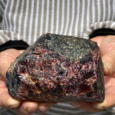 970g Large Red Garnet Crystal Gemstone Particle Rough Mineral Specimen Laos picture