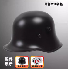 WWI (1941-18) German Army M1916 M18 Steel Helmet Black Hats Replica Collectibles picture