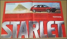 1981 Toyota Starlet 2-Page Print Ad Car Automobile Auto Advertisement Vintage picture