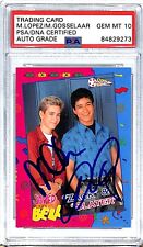 1992 Pacific MARK PAUL GOSSELAAR & MARIO LOPEZ Signed Card #85 PSA/DNA 10 SLAB picture