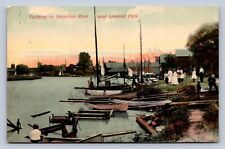 K2/ Vermilion Ohio Postcard c1910 River Linwood Park Boats Yachts 352 picture