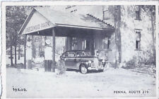1930s AD POSTCARD BREEZEWOOD PA ESSO SERVICE STATION & BREEZEWOOD PARK DINE picture