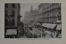 Chicago Downtown Art Print Madison and State Street Van Buren Antique Art 1902 picture