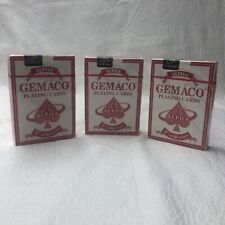 3 Decks Vintage Playing Cards Gemaco ALPHA 1st IN QUALITY Jumbo Index Faces picture