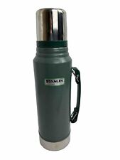 Vintage Stanley Aladdin A-944DH Green Silver Vacuum Bottle Thermos - 1 Quart picture