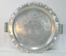 Vtg Keystoneware Aluminum 10th Ann Platter Mount Scopus Lodge MA Masonic 1940 picture